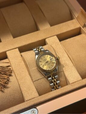 Vintage Rolex Lady-Datejust 69173 Two Tone Champagne Dial Watch